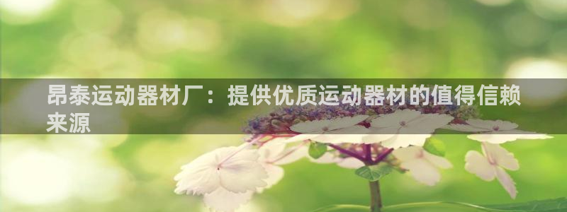 意昂3娱乐下载:昂泰运动器材厂:提供优质运动器材的值得信赖